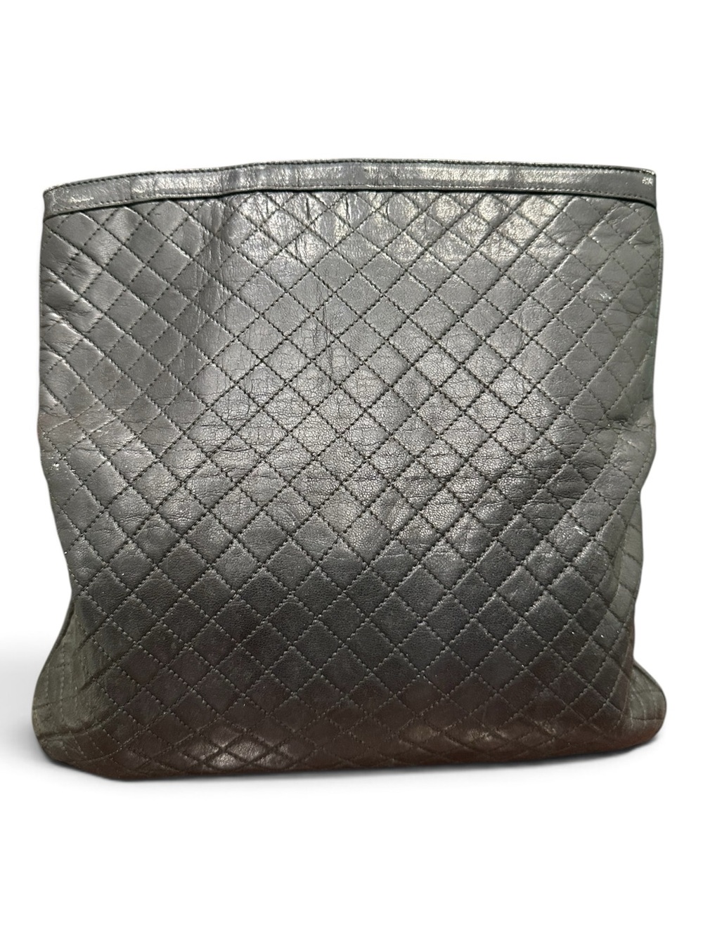 Rare Vintage Bally International Quilted Lambskin Leather Pouch Clutch